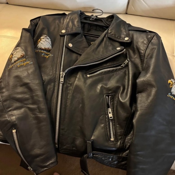 Vintage Harley Screaming eagle motorcycle Jacket - Picture 3 of 3